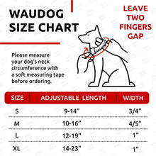 Load image into Gallery viewer, WAUDOG Adjustable Waterproof Glow in the Dark Dog Collar with Plastic Buckle and QR Dog Tag MINT MEDIUM
