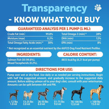 Load image into Gallery viewer, Salmon Oil for Dogs   Omega 3 for Dogs   8 FL OZ Wild Alaskan Salmon Fish Oil
