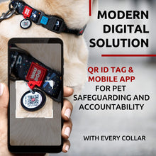 Load image into Gallery viewer, WAUDOG Adjustable Nylon Dog Collar with Durable Plastic Buckle and QR Dog Tag NASA LARGE
