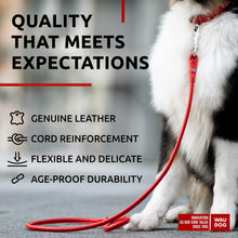 Load image into Gallery viewer, Rolled Leather Dog Leash 4Ft * 0.5 in for Small Medium and Large Dogs   Heavy
