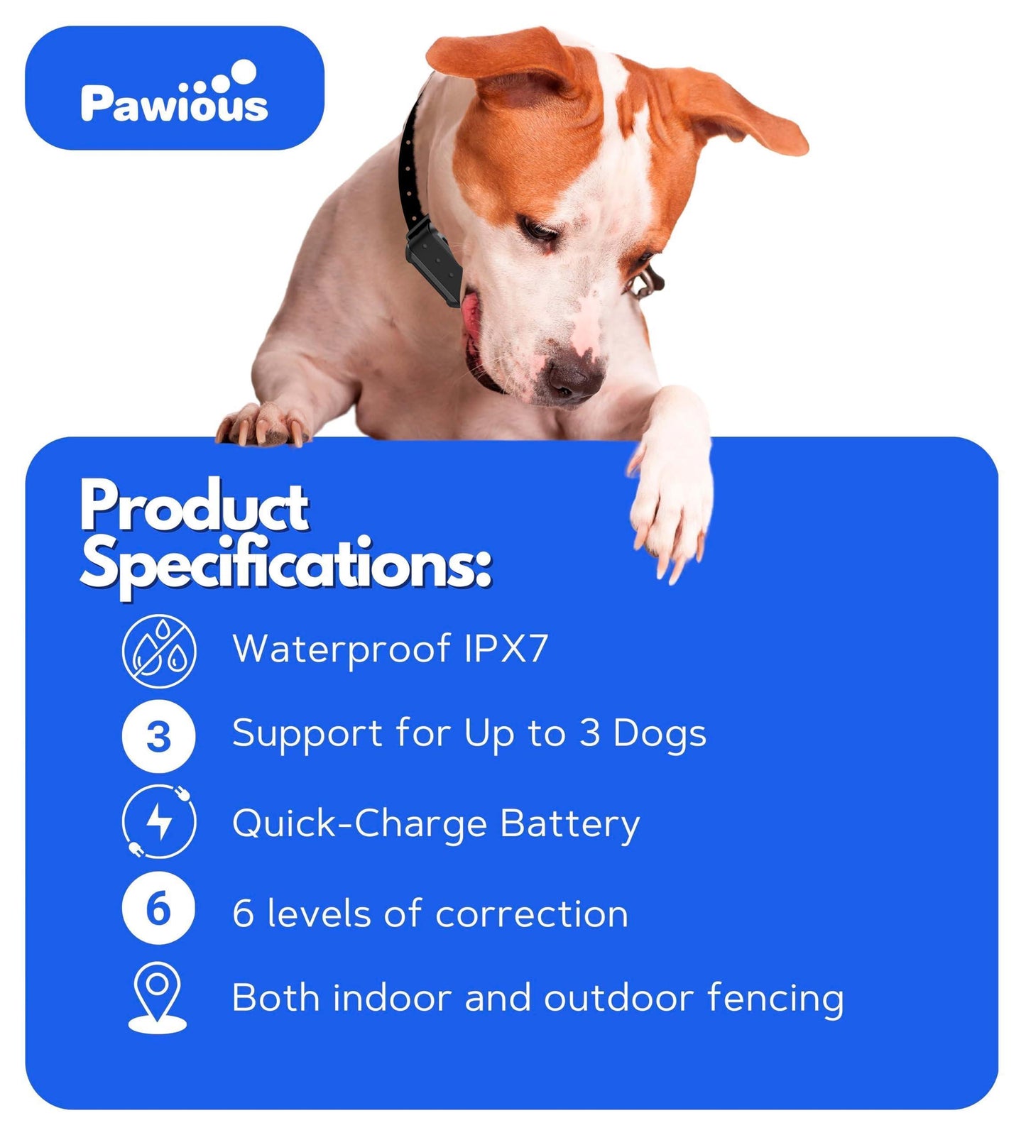 PAWIOUS Wireless High Precision Dog Containment System for Up to 1 Acre For Pet With Love