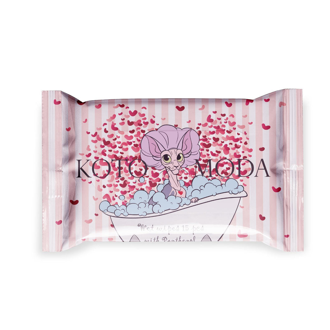 Kotomoda Wet Wipes with Panthenol for Sphynx cat for Everyday use (24Pack)