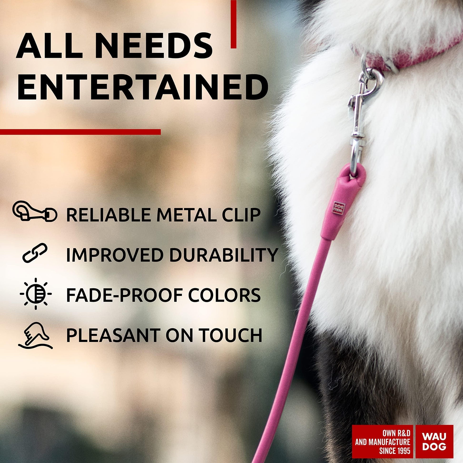 Rolled Leather Dog Leash 4Ft * 0.5 in for Small Medium and Large Dogs   Heavy For Pet With Love