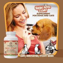 Load image into Gallery viewer, Makondo Pets Skin &amp; Coat Supplement w/Fish Oil and Omega 3 for Dogs &amp; Cats 60 Ct

