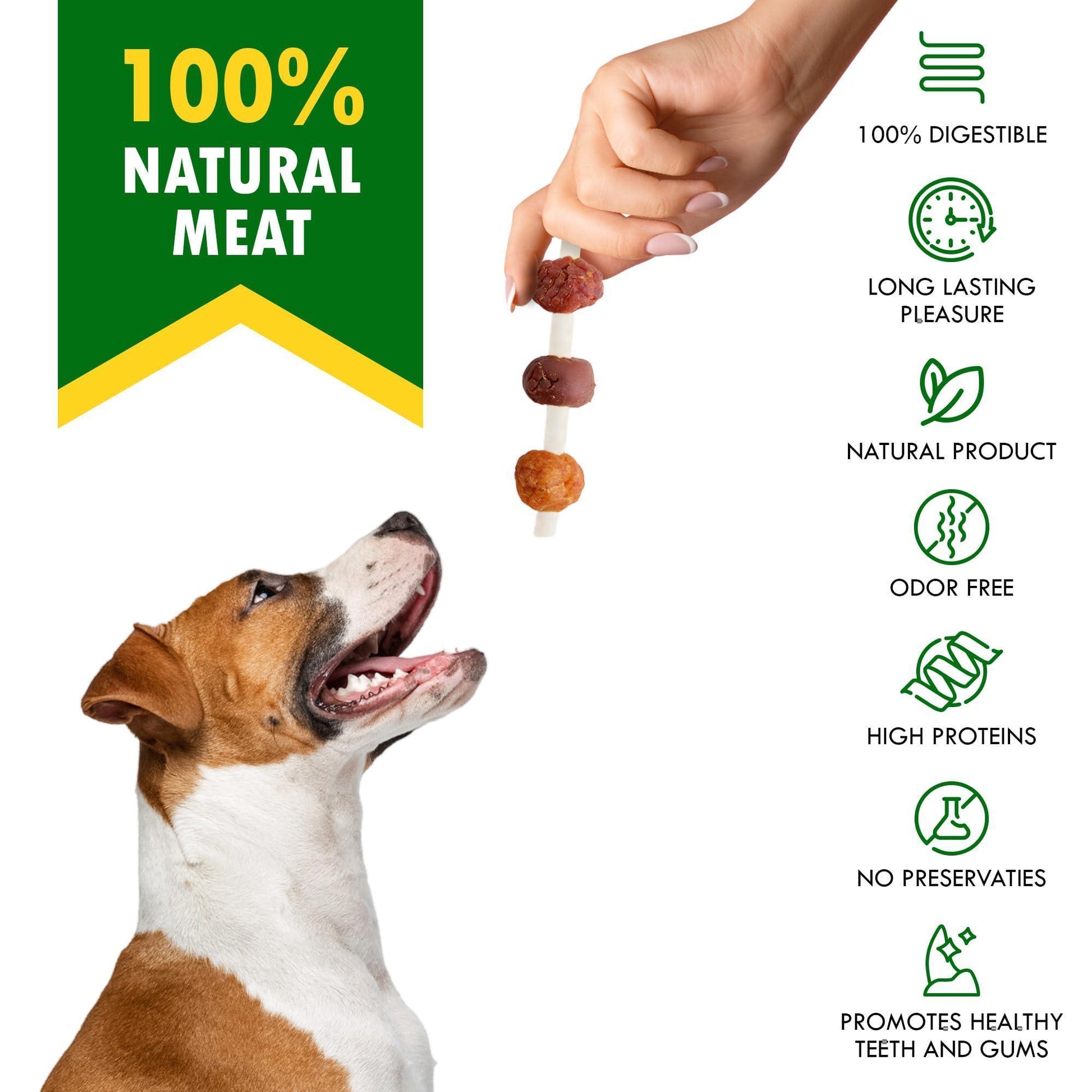 Beloved Pets All Natural & Organic Kabobs Dog Treats with Duck & Chicken Meat 10.6 Oz For Pet With Love