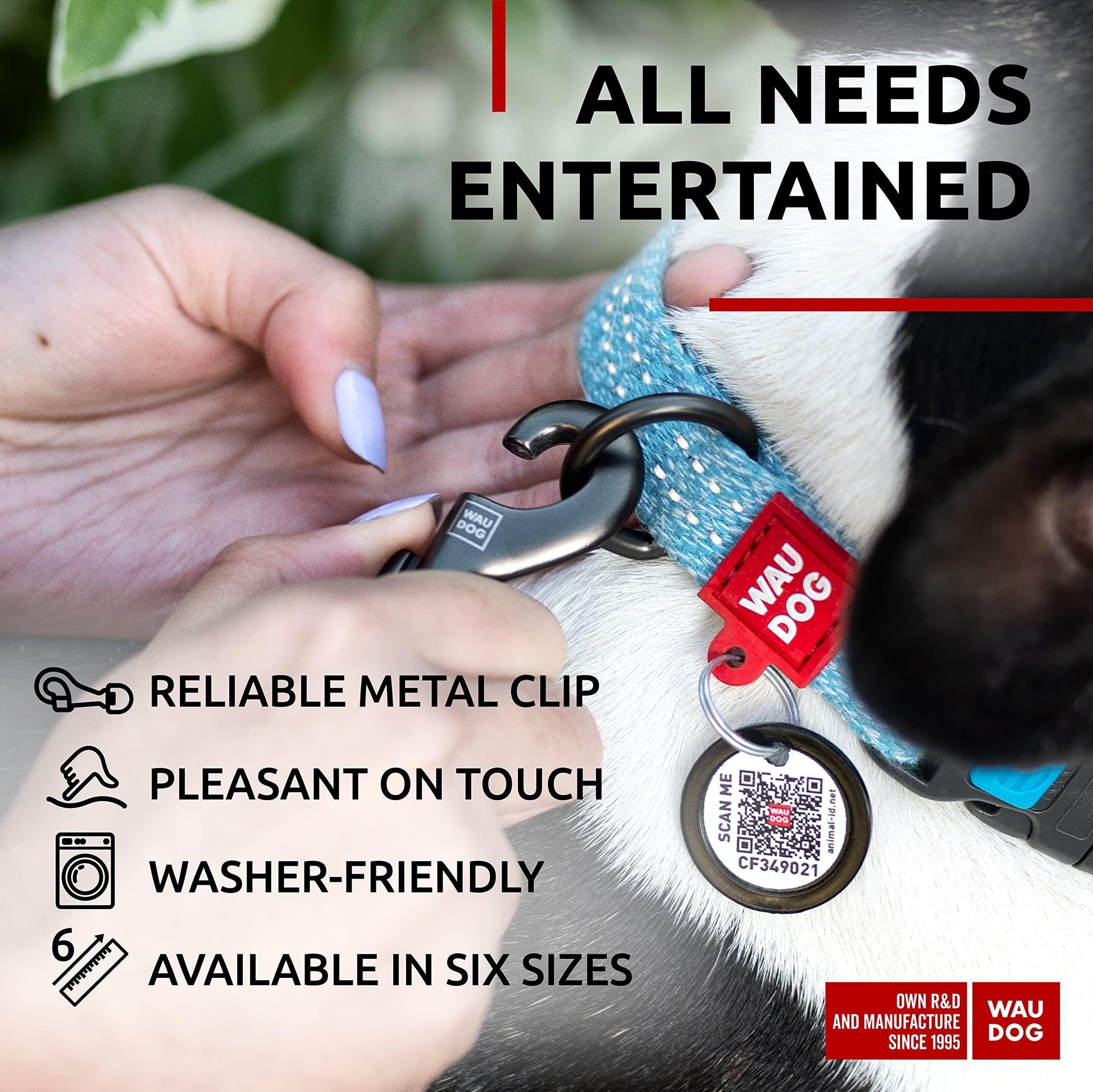 WAUDOG Recycled Cotton Dog Leash 6 Ft   10 Ft Eco Friendly Collar for Small For Pet With Love
