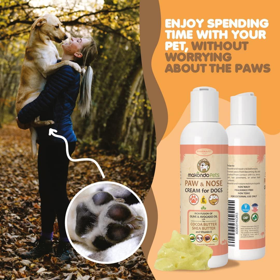 Natural Dog Paw Balm  Non Waxy Formula Dog Nose Balm & Snout Soother for Dogs. For Pet With Love