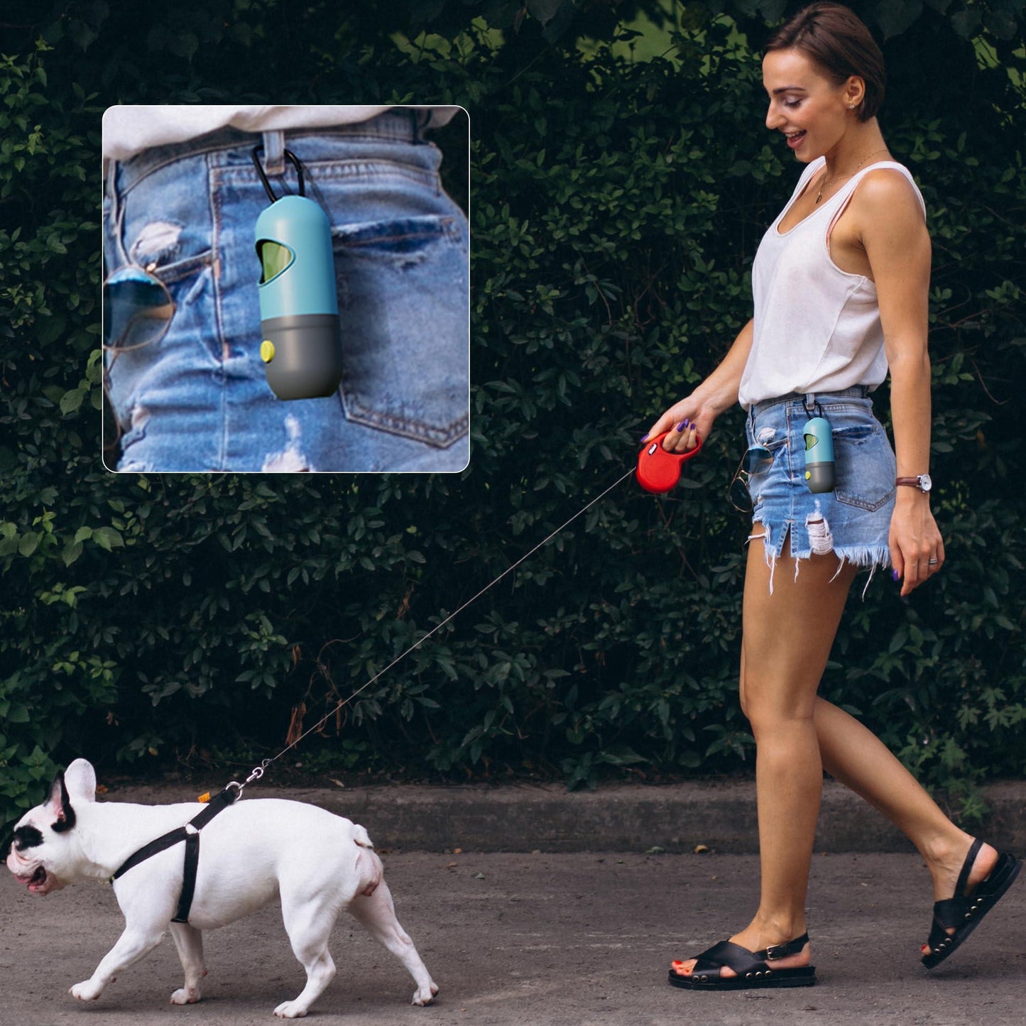 Dog Waste Bag Dispenser with 4 Rolls of 15 Bags For Pet With Love