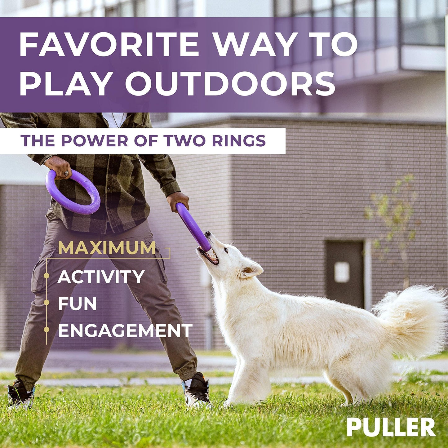 Puller Outdoor Dog Ring Toys   Dog Fetch Toy & Tug of War Dog Toy for Small For Pet With Love