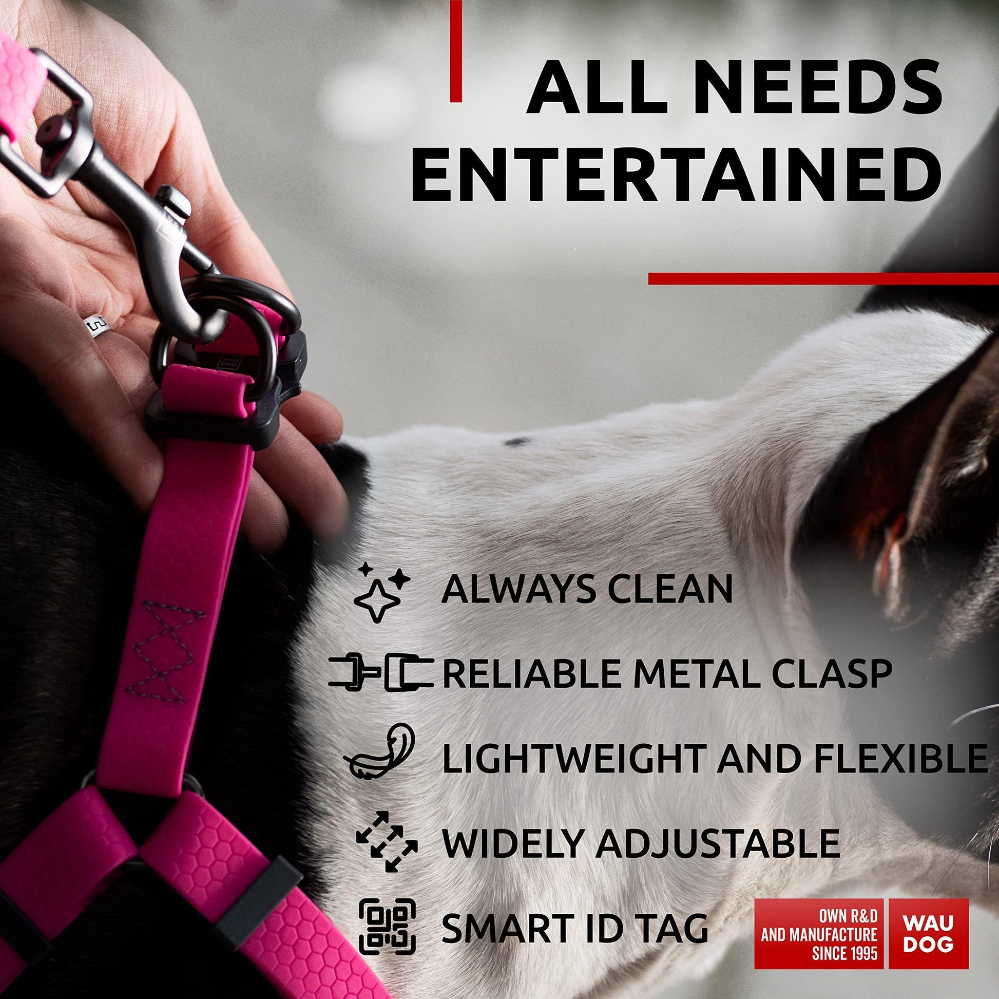 Waterproof Dog Harness   Adjustable Dog Harness for Large Dogs Small and Medium For Pet With Love