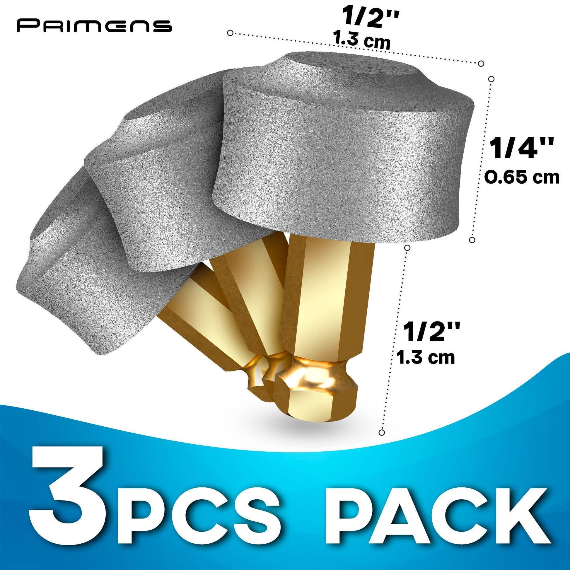 PRIMENS Professional Dog Nail Grinder Replacement Head (Pack of 3 Bits) For Pet With Love