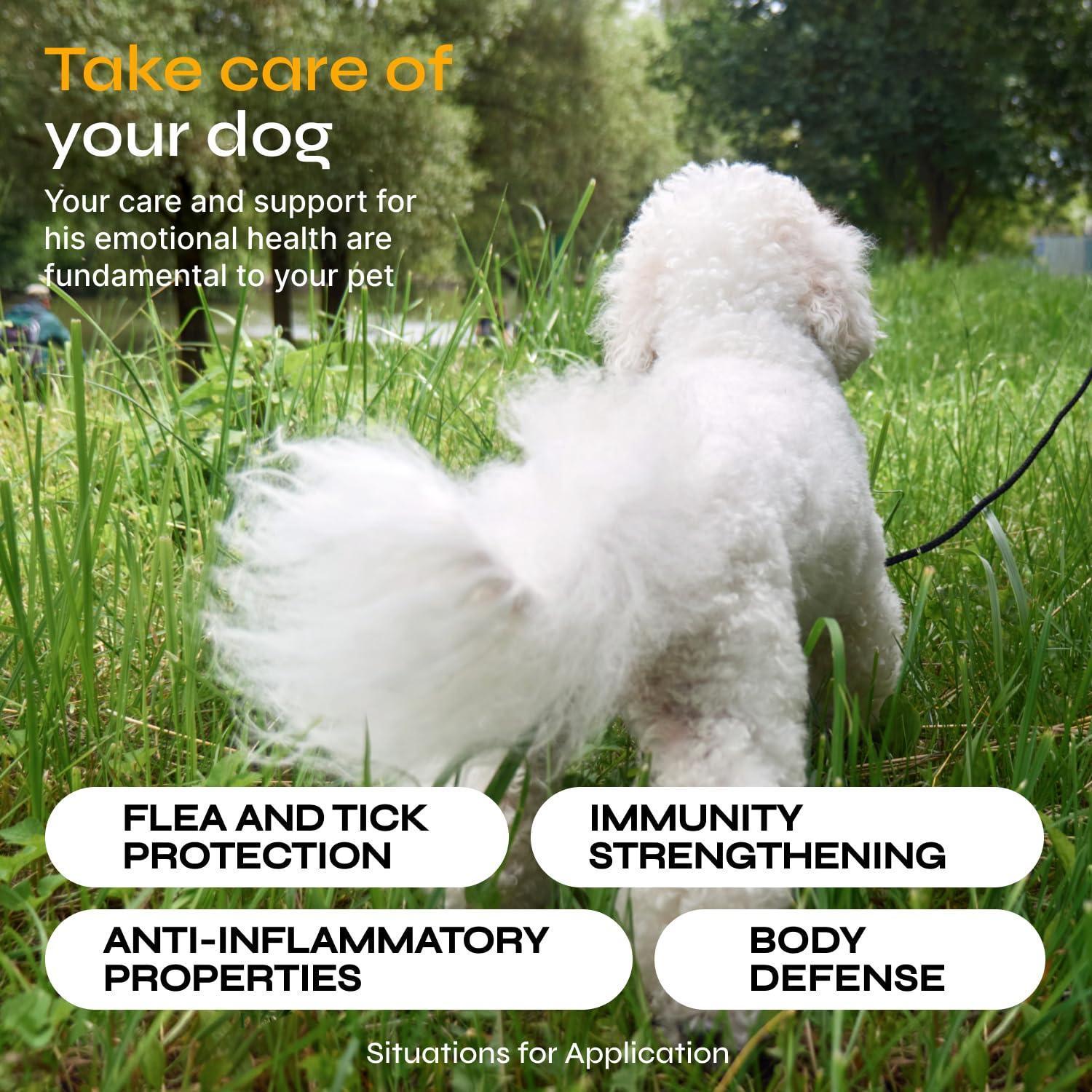 VETRICA Flea and Tick Prevention Treatment Immune Support for Dogs. All Breeds & Ages. Vet Formulated. (130 Soft Treats. Duck Flavor) For Pet With Love