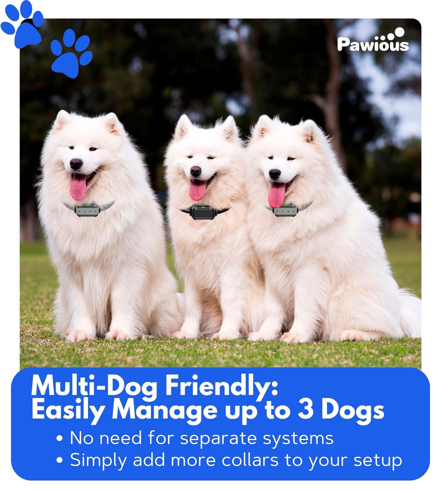 PAWIOUS Wireless High Precision Dog Containment System for Up to 1 Acre For Pet With Love