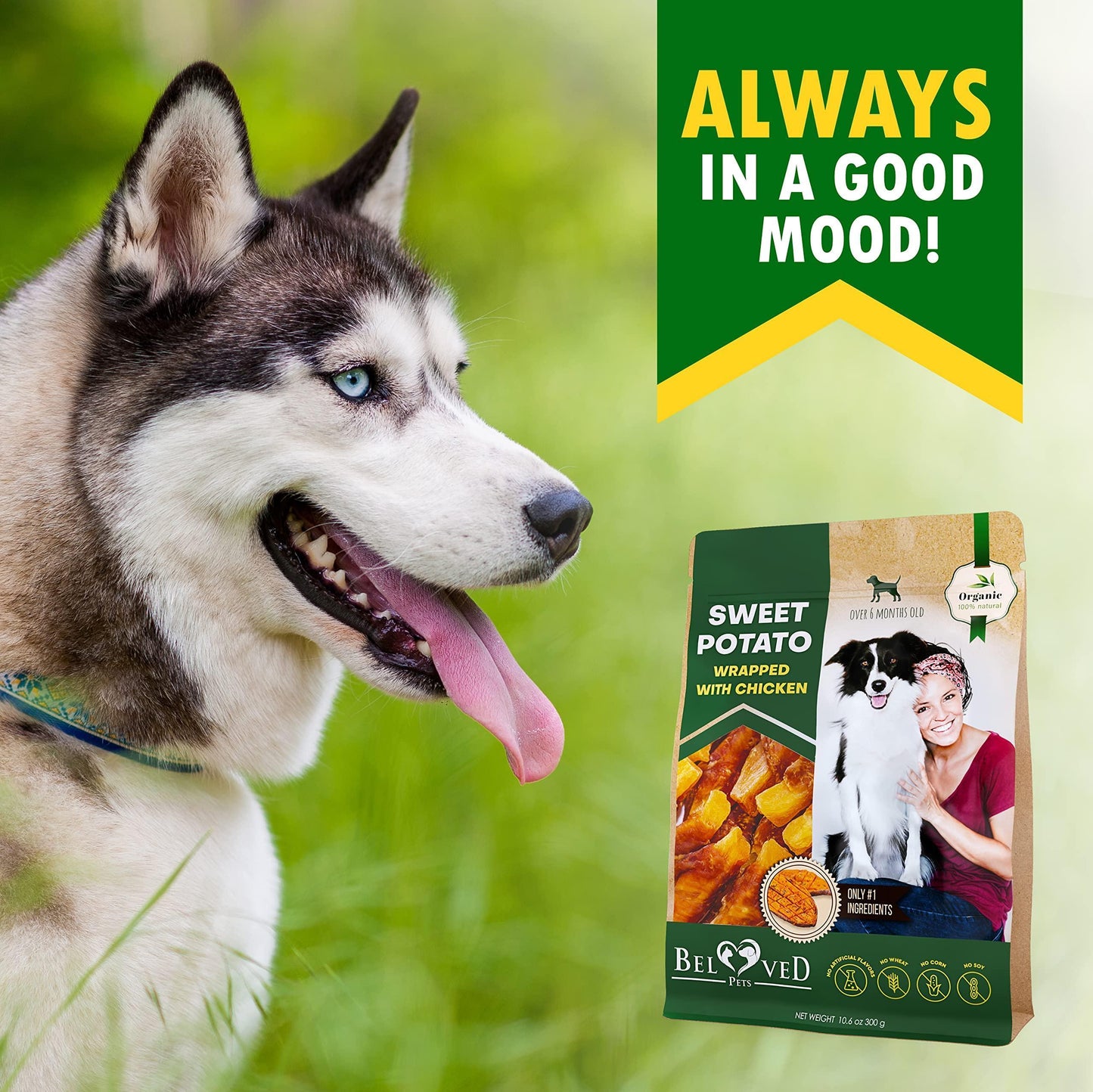 Beloved Pets Sweet Potato Wrapped with Chicken Dog Chew Treats 10.6 Oz For Pet With Love