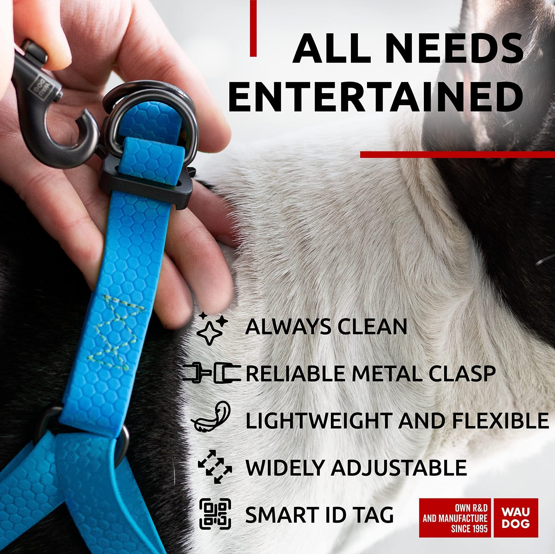 Waterproof Dog Harness   Adjustable Dog Harness for Large Dogs Small and Medium For Pet With Love