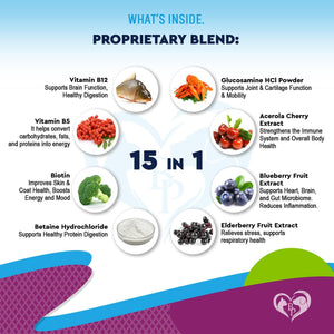 Beloved Pets 15in1 Multivitamin Supplement & UTI Support for Cats & Dogs 60ml