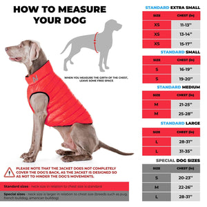 AiryVest Lightweight Reversible Winter Dog Jacket - XSMALL - Black/Red