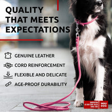 Load image into Gallery viewer, Rolled Leather Dog Leash 4Ft * 0.4 in for Small Medium and Large Dogs   Heavy
