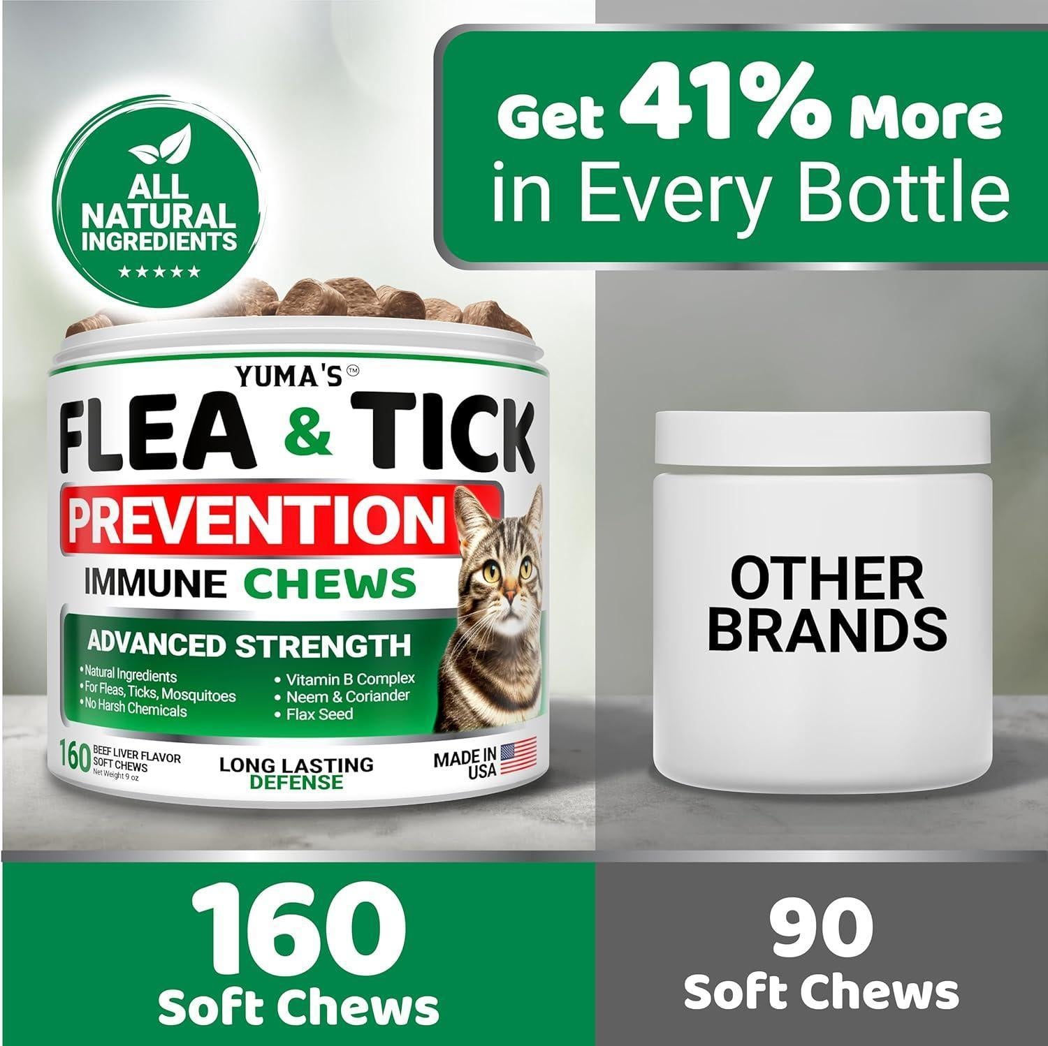 YUMA'S Flea and Tick Chews for Cats For Pet With Love