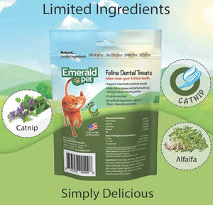 Emerald Pet Feline Dental Treats Catnip Flavor