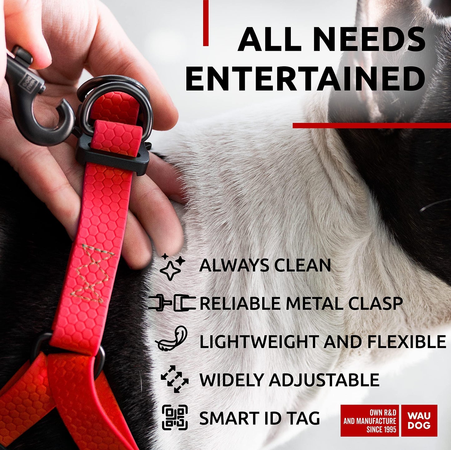 Waterproof Dog Harness   Adjustable Dog Harness for Large Dogs Small and Medium For Pet With Love