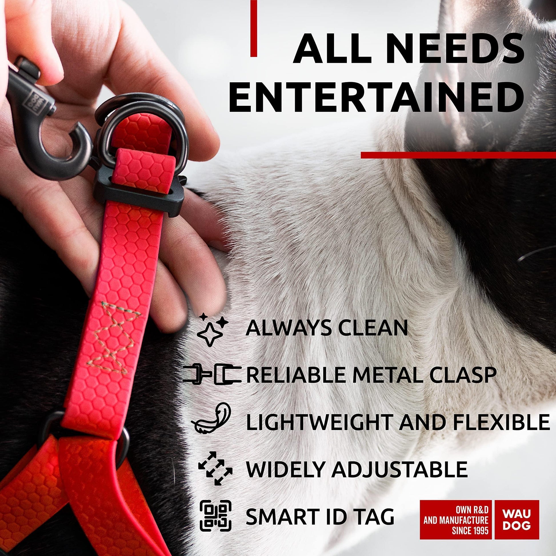 Waterproof Dog Harness   Adjustable Dog Harness for Large Dogs Small and Medium For Pet With Love