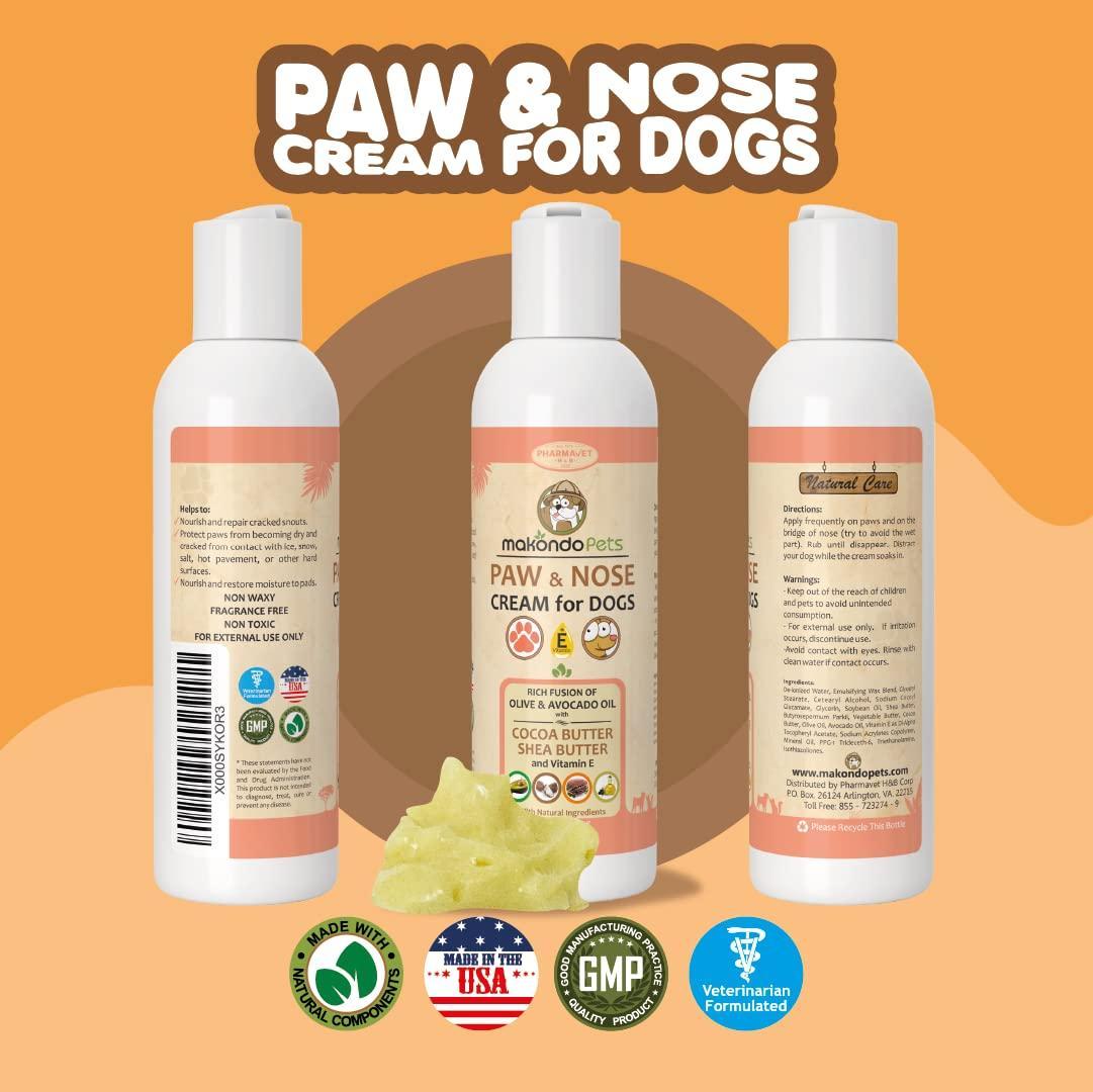 Natural Dog Paw Balm  Non Waxy Formula Dog Nose Balm & Snout Soother for Dogs. For Pet With Love
