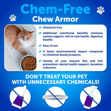 Load image into Gallery viewer, ARTULLANO Natural Flea and Tick Prevention Supplement for Cats. Chewable Daily Oral Pills with Vitamins (135 Soft Chews) Made in USA
