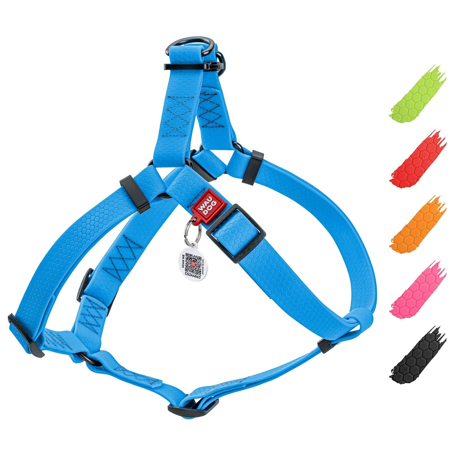WAUDOG Waterproof Dog Harness   Adjustable Dog Harness for Large Dogs Small and For Pet With Love
