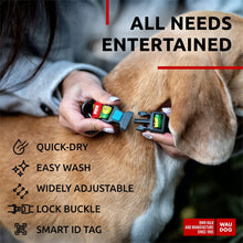 Load image into Gallery viewer, WAUDOG Nylon Adjustable Dog Collar with Durable Plastic Buckle and QR Dog Tag AVOCADO LARGE
