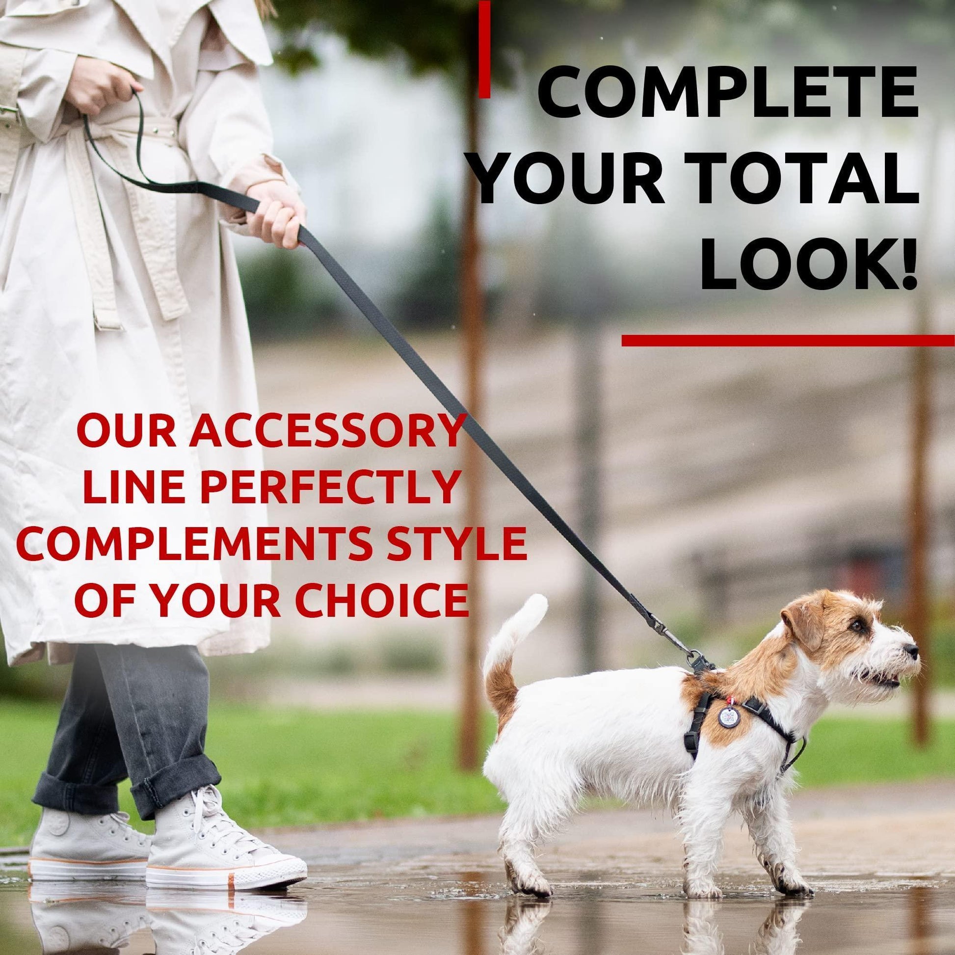 WAUDOG Waterproof Dog Leash 4 Ft   6 Ft   Anti Slip Dog Leash for Large Dogs For Pet With Love