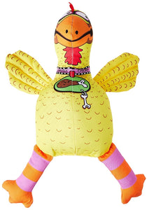 Fat Cat Suspicious Chicken Flobbability Barnyard Bullies Dog Toy