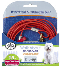 Load image into Gallery viewer, Four Paws Walk-About Puppy Tie-Out Cable for Dogs up to 25 lbs
