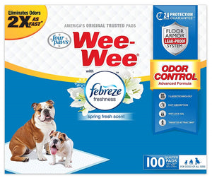 Four Paws Wee Wee Odor Control Pads with Fabreze Freshness