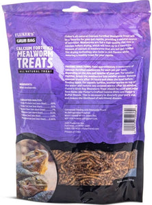 Flukers Grub Bag Calcium Fortified Mealworm Treats for Reptiles