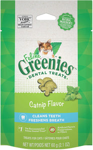 Greenies Feline Natural Dental Treats Catnip Flavor