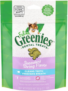 Greenies Feline Natural Dental Treats Succulent Shrimp Flavor