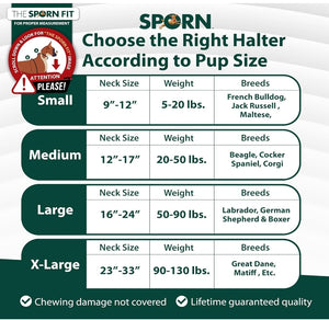 Sporn Original Training Halter for Dogs Black