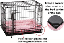 Load image into Gallery viewer, MidWest Double Bolster Pet Bed Pink
