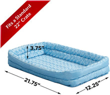 Load image into Gallery viewer, MidWest Double Bolster Pet Bed Blue
