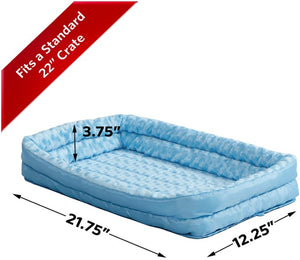 MidWest Double Bolster Pet Bed Blue