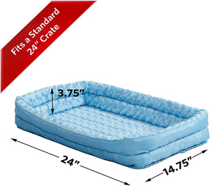 MidWest Double Bolster Pet Bed Blue