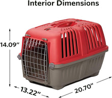 Load image into Gallery viewer, MidWest Spree Pet Carrier Red Plastic Dog Carrier
