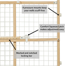 Load image into Gallery viewer, MidWest Wire Mesh Wood Pressure Mount Pet Safety Gate
