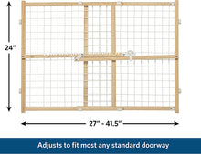 Load image into Gallery viewer, MidWest Wire Mesh Wood Pressure Mount Pet Safety Gate
