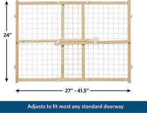 MidWest Wire Mesh Wood Pressure Mount Pet Safety Gate