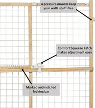 Load image into Gallery viewer, MidWest Wire Mesh Wood Pressure Mount Pet Safety Gate
