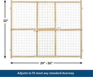 MidWest Wire Mesh Wood Pressure Mount Pet Safety Gate