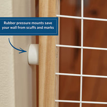 Load image into Gallery viewer, MidWest Wire Mesh Wood Pressure Mount Pet Safety Gate
