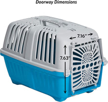 Load image into Gallery viewer, MidWest Spree Plastic Door Travel Carrier Blue Pet Kennel
